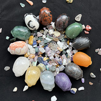 Crânes de cristal naturel Quartz mixte Pierre de guérison Sculpture Artisanat Fluorite Crânes de quartz clair