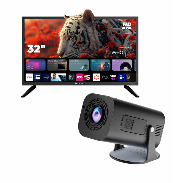 HD Household Smart Projector with WiFi BT 5.0 1080P Outdoor Player Home Theater Projectors for Phone TV Stick PC Display Product