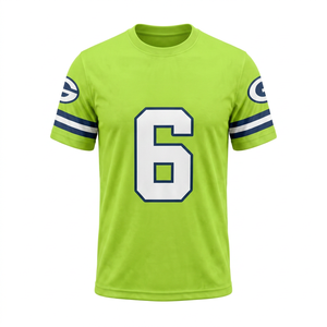 2026 New Fashion Men Retro Letter Print Short Sleeve Jersey <b>Black</b> Green Stripe Sports T <b>Shirt</b> Outdoor Workout Casual Fashion <b>Tee</b> - Product Image 1