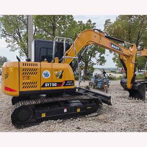 Excavadora Sany Sy75c de 7 Toneladas, 95% Nueva, Poco Uso, Sistema Hidráulico de Alta Calidad, Precio Bajo - Product Image 1