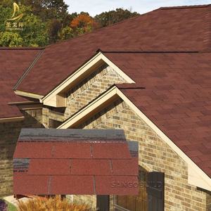 วัสดุมุงหลังคาสมัยใหม่แบบเรียบ 3 แถบ ใยแก้วเคลือบยางมะตอย สำหรับสถาปัตยกรรมวัด กันน้ำ ทนทาน - Product Image 2