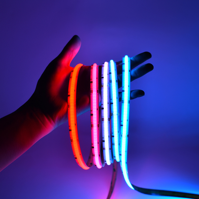 Addressable COB Strip RGBIC COB Flexible Strip DC12V 24V Low Voltage High Lumen Rgbw Cob Led Strip