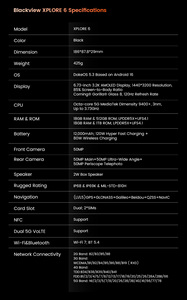 Téléphone mobile robuste Blackview Xplore 6 CDMA résistant aux chocs 12000mAh Android 16 IP68/IP69K Charge rapide 120W - Product Image 4