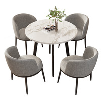 Ensemble table et chaises de réception en PU simple pour bureau commercial, zone de détente invités, balcon, petite table