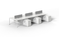 Poste de travail de bureau durable ATWOKA pour les espaces ouverts, tables de travail pour les environnements de travail collaboratifs