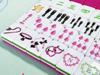 Élégant ensemble de mahjong américain pour femmes, motif cœur du diable et serpent, cadeau haut de gamme pour les amis des clubs de mahjong américains