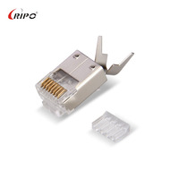 Câble Ethernet FTP CAT6 4 paires avec connecteur RJ45 et gaine de protection |   Solution Réseau Blindée Haute Densité pour Centres de Données Marque Ripo 50V AC