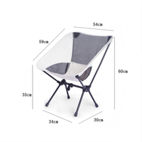 Chaise de camping pliante de type directeur, portable, avec dossier et rangement multi-poches, pour l'extérieur