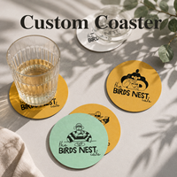 Sous-verres en papier personnalisés Sous-verres imprimés avec logo personnalisé pour restaurants, cafés, bars, hôtels, mariages et événements