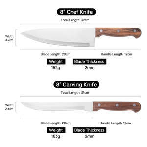 2 pezzi Set Cuchillos coltelli professionali per <span class=keywords><strong>Chef</strong></span> 8 pollici coltello da <span class=keywords><strong>Chef</strong></span> intaglio per frutta e verdura cucina per affettare coltelli - Product Image 5
