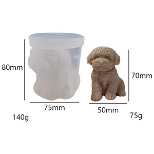 Bougie personnalisée en forme d'animal FRHY, bougie parfumée en cire écologique de haute qualité, chien Teddy, pour mariage, festival, fête, cadeaux - Product Image 4