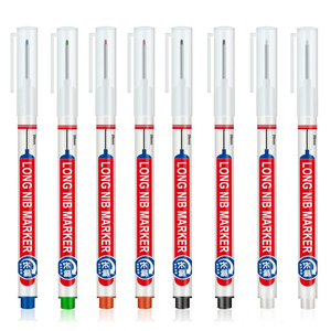 Juego de 8 Uds. De marcadores de punta de cabeza larga de agujero profundo de 20mm para bolígrafo de Metal, impermeable, decoración de carpintería para baño, multiusos - Product Image 1