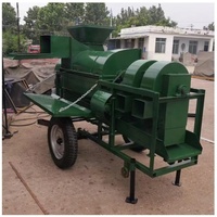 Machine à battre le grain multifonctionnelle pour le blé, le sorgho, le millet, le maïs, diverses haricots, le riz, le riz paddy, avec souffleur et tamis gravitaire