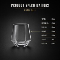 Verre à whisky hexagonal coloré pour hôtel, bar, fête, verre à boisson pour la maison, pour vin, bière, eau, whisky