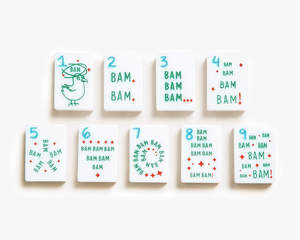 Fichas de Mahjong Americanas de Acrílico Multicolor de Una Sola Capa, Tema Moderno y Lúdico de Santa Monica, Blancas, de Lujo, para 4 Jugadores - Product Image 6