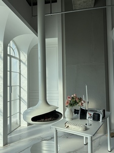 Estufa de alcohol contemporánea, <span class=keywords><strong>chimenea</strong></span> suspendida decorativa, <span class=keywords><strong>chimenea</strong></span> colgante interior de <span class=keywords><strong>bioetanol</strong></span> moderna negra de alta calidad - Product Image 2