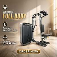Machine multifonctionnelle professionnelle en acier réglable pour la sélection du poids, pour l'entraînement des Deltédaux Postérieurs et des Pectoraux, pour la salle de sport