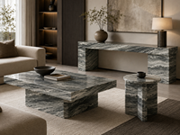 Dalles de quartzite vert brumeux pour îlots de cuisine, comptoirs, murs de douche, tables consoles, dessus de meubles de salle de bain, carreaux de sol