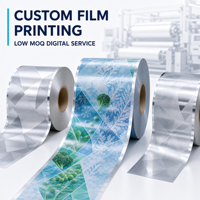 Service d'impression numérique personnalisée de films plastiques à faible MOQ pour aliments surgelés, rouleaux laminés PET VMPET PE avec logo personnalisé