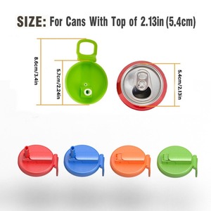 Huyo Classic New Reusable Portable Soda Can Lid with Silicone Straw for Canned Beverages <b>Beer</b> 1pc Includes 2 Straws - Product Image 3