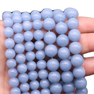 ลูกปัดหินทำมือขนาด 8 มม. สำหรับทำเครื่องประดับ DIY สีทูโทนเคลือบสีแบบอบ หยกแก้ว สีฟ้าอ่อน เขียว เหลือง ม่วง ชมพู สำหรับงานสร้างสรรค์ - Product Image 1