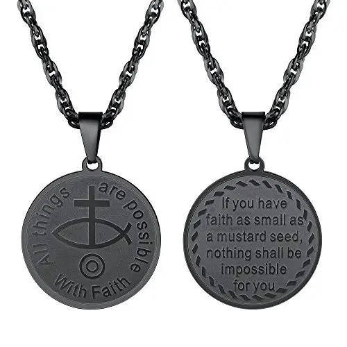 Wholesale Simple designed Stainless Steel Necklace Jewelry Factory Price Necklaces Engraved LOGO Religion Pendant