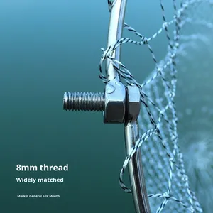 Mạnh mẽ thép không gỉ rắn Net Đầu vòng có thể gập lại Horse Net Bag đối với cá cao cấp chất lượng lưới - Product Image 1