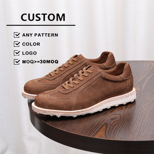 Chaussures Derby décontractées pour hommes <span class=keywords><strong>de</strong></span> style <span class=keywords><strong>vintage</strong></span> en cuir <span class=keywords><strong>de</strong></span> vachette, semelles en caoutchouc antidérapantes, chaussures <span class=keywords><strong>de</strong></span> <span class=keywords><strong>golf</strong></span> respirantes - Product Image 1