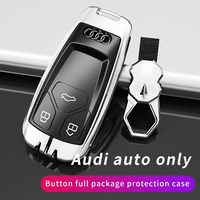 Nouveau alliage de Zinc Gel de silice voiture Logo porte-clés pour Audi A1 A4 A5 A6 Q3 Q5 Q7 TT TTS S7 C7 B9 8V accessoires de protection sans clé