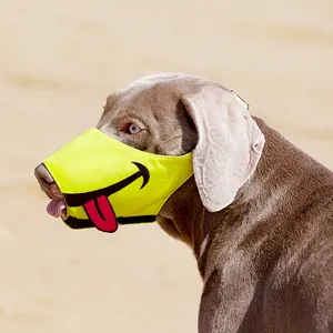 Köpek namlu köpek maskesi Anti-bite köpek maskesi anti-havlayan dur havlayan cihazı nefes karikatür naylon Pet namlu