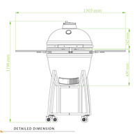 Barbecue Kamado Joe Auplex Chine Classique Premium 21 Pouces Sans Fumée pour Camping et Extérieur