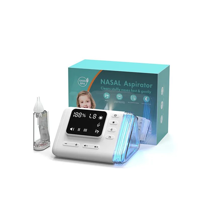 360-grad-Anti-Reflux-Design elektrischer Nasen-Aspirator geliefert mit Aufbewahrungsbox Neugeborenes Baby Kinder Nase-Aspirator sauber stickig