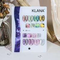 Esmalte de Uñas de Gel de Color Ojo de Gato con Logotipo Personalizado, 8 Colores, Efecto Cristal, Gel UV, Gel Ojo de Gato Morado Hielo