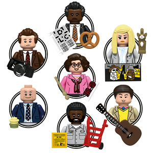 MB1013-MB1018 The Office Prison <span class=keywords><strong>Mike</strong></span> David Brent, Bloques <span class=keywords><strong>de</strong></span> Construcción en Miniatura, Figuras <span class=keywords><strong>de</strong></span> Juguete - Product Image 2