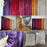 Uvenue Panneau de rideau de fond en velours froissé de luxe pour la décoration de réceptions de mariage, banquets, scènes, galas et événements