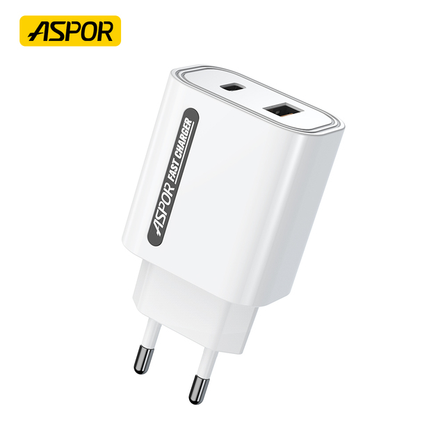 Aspor A806 33W PD Charger USB Type-C Fast Charging Adapter Mini USB Cable AC Supply Laptop Mobile Phones US/EU/UK Plug 3-in-1