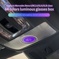 Lampe de plafond LED à 64 couleurs avec haut-parleur intégré, lumière d'ambiance néon W222 pour Mercedes Benz Classe C/E/S/GLC W205 W213 W222 X253