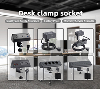 Prise de bureau multi-prises américaine avec clip, charge rapide PD 20W