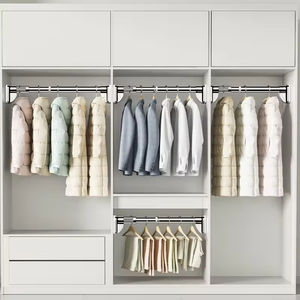 Accessoires de salle de bain réglables en métal <span class=keywords><strong>Tringle</strong></span> à rideau de douche télescopique Cintre <span class=keywords><strong>sans</strong></span> perçage - Product Image 4