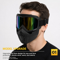 Lunettes de protection de style Harley, résistantes à la poussière et au sable, lunettes tactiques, lunettes de moto tout-terrain, lunettes de casque SEHA31