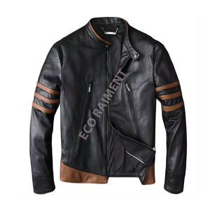 Chaqueta de Cuero de Piel de Vaca para Hombre, de Invierno, Personalizada, al por Mayor, de Alta Venta, Tallas Grandes, con Bolsillos Reversibles y Frente Impermeable Tejido - Product Image 1