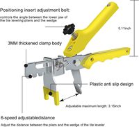 Kit d'accessoires de pose de carreaux en porcelaine de niveau professionnel, système de nivellement des carreaux, clips de sol, espaceur de nivellement des carreaux