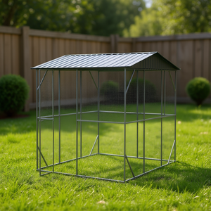 Jaula para pájaros de acero galvanizado antracita 89.37 x 122.05 x 97.24 pulgadas para mascotas, duradera, de gran tamaño, para exteriores. - Product Image 2