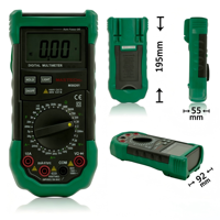 Multimètre numérique MS8261 avec rétroéclairage LCD, tension AC/DC, courant, résistance, capacité, testeur de transistors HFE, 3,5 chiffres