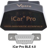 Vgate ICar Pro Bluetooth 4.0 (BLE) Lector de Códigos de Falla OBD2 Escáner de Códigos OBDII Luz de Verificación del Motor del Automóvil para IOS/Android