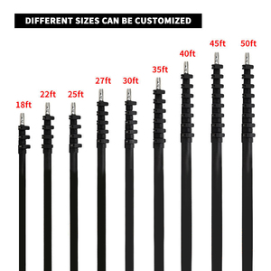 12M 16M 18M 20m sợi carbon Kính thiên văn 3K đầy màu sắc cực có thể được điều chỉnh trọng lượng nhẹ sợi carbon cực - Product Image 2