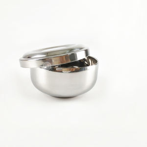 IKITCHEN ถ้วยซุปข้าวสแตนเลส201,ภาชนะอาหารเย็นแบบเกาหลีชามผสมสลัดแบบมีฉนวนสองชั้นพร้อมฝาปิด - Product Image 6