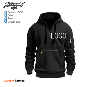 Sudadera con Capucha Personalizada OEM/ODM para Hombre, Estilo Casual, Cortavientos, Cuello en V, Estilo Urbano, Vintage, Cálida, con Logotipo, Estilo Preppy - Product Image 1