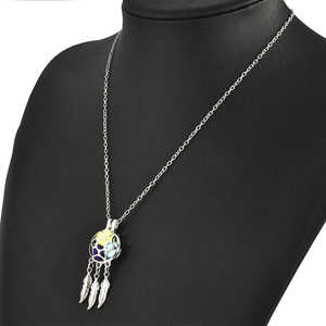 สีผสมสุ่มใหม่แฟชั่นVINTAGE Dream Catcherสร้อยคอหอยนางรม<span class=keywords><strong>Venonat</strong></span>สร้อยคอผู้หญิงสําหรับของขวัญรักต้องการชุดโซ่ - Product Image 2