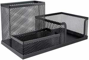 Mesh Pen Holder - Multipurpose <b>Large</b> Capacity Office Supplies with Sticky Notes Holder Mesh <b>Desk</b> Organizers - Product Image 2